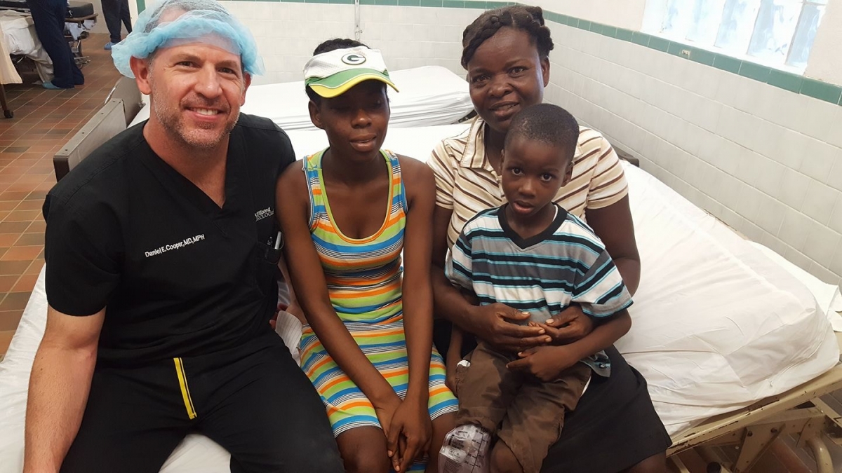 One of the families Dr. Copper assisted for during his time in Haiti.